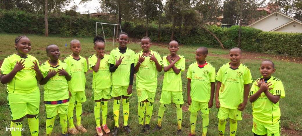 Team photo of Ustadi Soccer Academy players